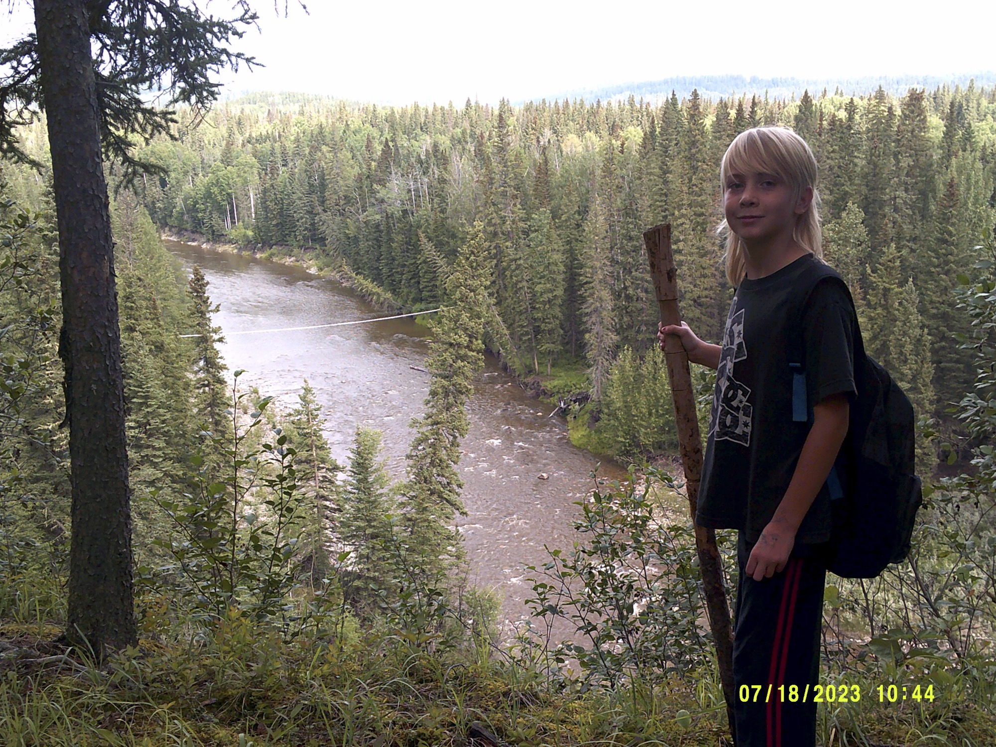 Wilderness hike, check, Killer haircut, also check